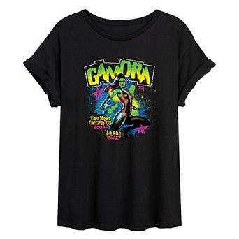 Juniors' Marvel Gamora The Most Dangerous Woman In The Galaxy Oversized Tee