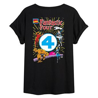 Juniors' Marvel The Fantastic Four Oversized Tee