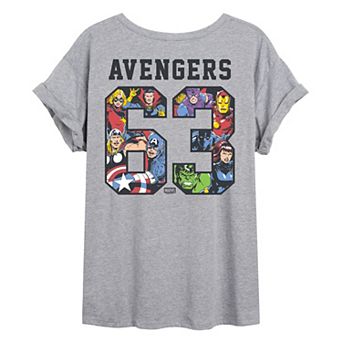 Juniors' Marvel The Avengers Oversized Tee