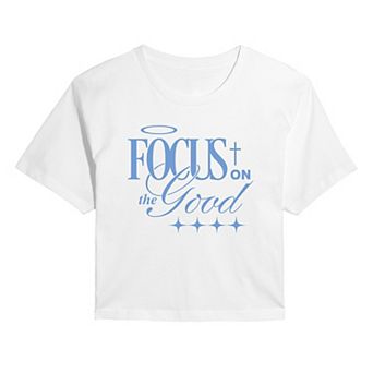 Juniors' Focus On The Good Cropped Tee