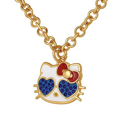 Womens Sanrio Hello Kitty Americana Pendant Necklace
