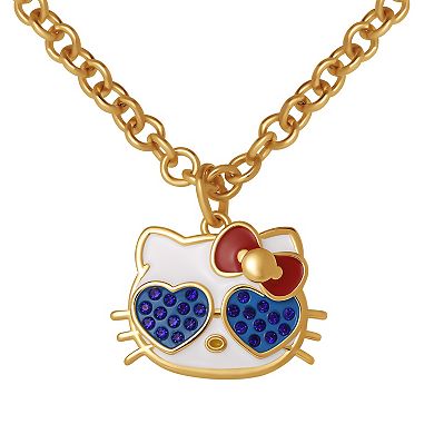 Womens Sanrio Hello Kitty Americana Pendant Necklace