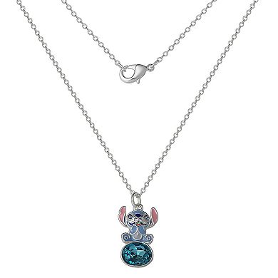 Womens Disney's Stitch Crystal Pendant Necklace