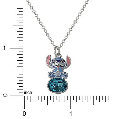 Womens Disney's Stitch Crystal Pendant Necklace