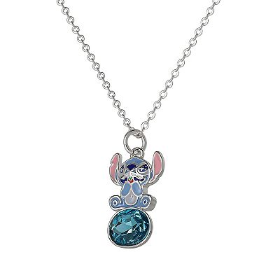 Womens Disney's Stitch Crystal Pendant Necklace