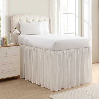 Laura Ashley Twin XL Rustic Ruffled Bed Skirt