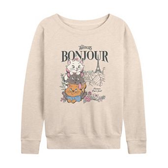 Women's Disney's The Aristocats Bonjour French Terry Long Sleeve Tee