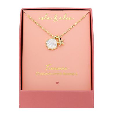 Isla & Alex Mother-of-Pearl & Starfish Charm Pendant Necklace