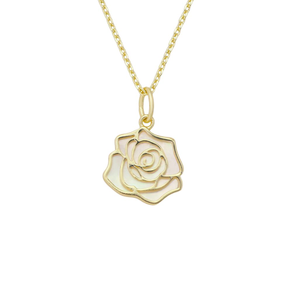 Isla & Alex Mother-of-Pearl Flower Pendant Necklace