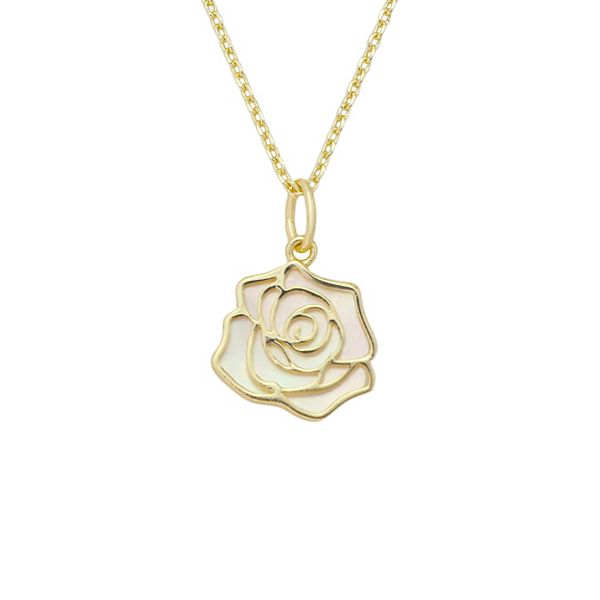 Isla & Alex Mother-of-Pearl Flower Pendant Necklace