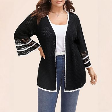 Plus Size Womens Clothing Lightweight Knit Cardigan