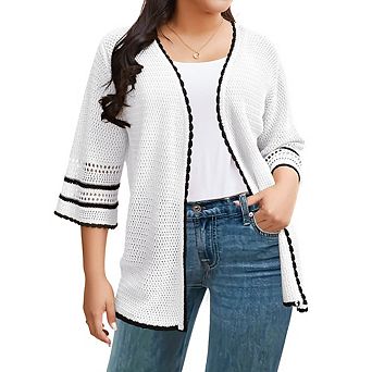 Plus Size Womens Clothing Lightweight Knit Cardigan