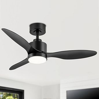 42" Modern Fan, 3-Color Light, 3-Blade, Remote, 6 Speeds, Timer, Reversible DC Motor