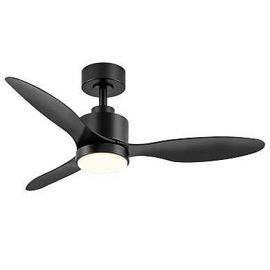 42" Modern Fan, 3-Color Light, 3-Blade, Remote, 6 Speeds, Timer, Reversible DC Motor