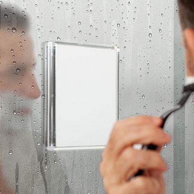 Fogless Shower Mirror for Shaving and Grooming with 2X Magnification and Suction Cup Mounting
