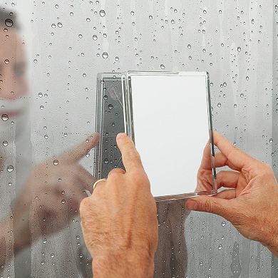Fogless Shower Mirror for Shaving and Grooming with 2X Magnification and Suction Cup Mounting