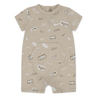 Newborn Baby Nike Printed Logo Short Sleeve Romper