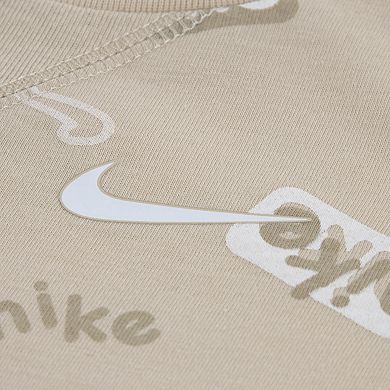 Newborn Baby Nike Printed Logo Short Sleeve Romper