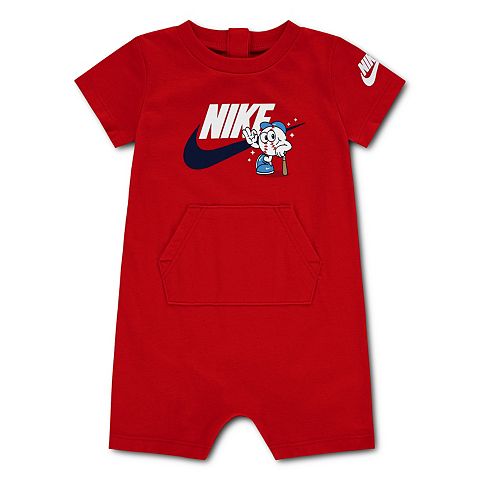 Детские комбинезоны Newborn Baby Boys Nike Baseball Character Short Sleeve Romper