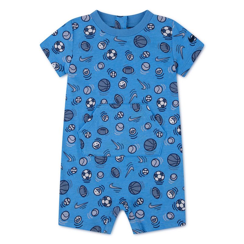 Newborn Baby Boys Nike Sportswear Sport Ball Printed Short Sleeve Bodysuit, Boy's, 