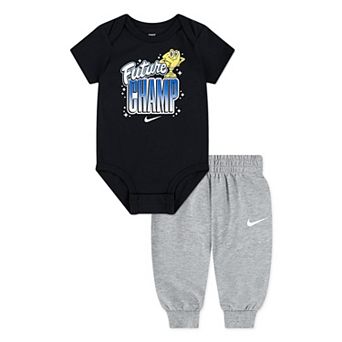 Baby Boys Nike "Future Champ" Short Sleeve Bodysuit & Pants 2 pc Set