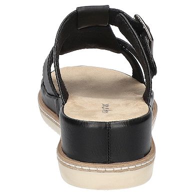 Easy Street Joby Women's Slip-On Slide Sandals with Buckle Accent