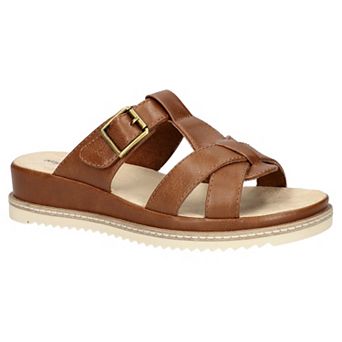 Easy Street Joby Women's Slip-On Slide Sandals with Buckle Accent