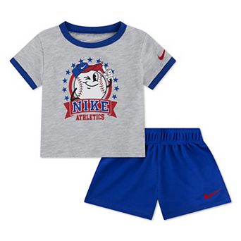 Baby Boys Nike Baseball Short Sleeve T-Shirt & Dri-FIT Shorts 2 pc Set