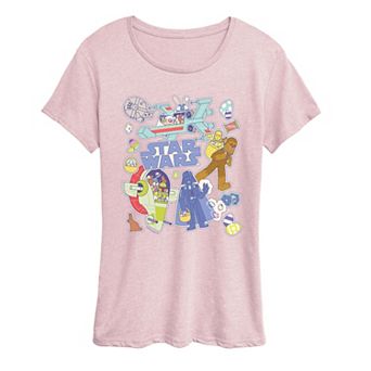 Women's Star Wars Easter Stickers Graphic Tee