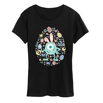Women's Disney / Pixar's Monsters, Inc. Easter Bunny Mike Wazowski Short Sleeve Graphic Tee