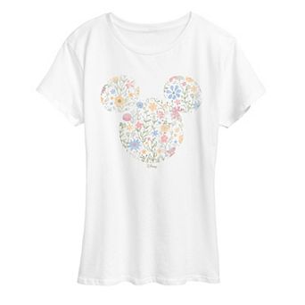 Women's Disney's Mickey Mouse Spring Florals Graphic Tee