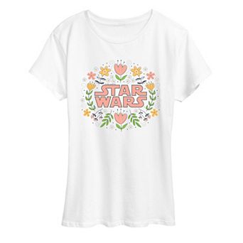 Women's Star Wars Spring Florals Logo Graphic Tee