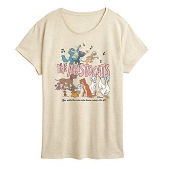 Women's Disney The Aristocats Group Distressed Graphic Tee
