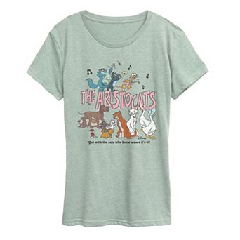 Women's Disney The Aristocats Group Distressed Graphic Tee