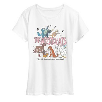 Women's Disney The Aristocats Group Distressed Graphic Tee