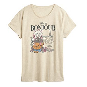 Women's Disney's The Aristocats Bonjour Graphic Tee