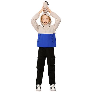 Boys Girls Lightweight Packable Rain Jacket Waterproof Windproof Hooded Coat