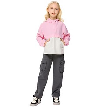 Boys Girls Lightweight Packable Rain Jacket Waterproof Windproof Hooded Coat