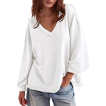 Womens V Neck Oversized Sweater