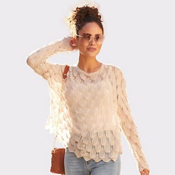 Lascana Women's Feather Look Sweater