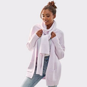 Lascana Women's Cardigan & Scarf Set