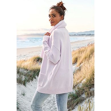 Lascana Women's Cardigan & Scarf Set