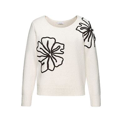 Lascana Women's Floral Applique Sweater