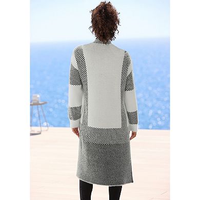 Lascana Women's Color Block Stripe Cardigan