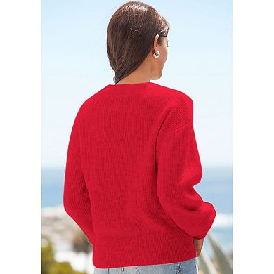 Lascana Women's Balloon Sleeve Sweater