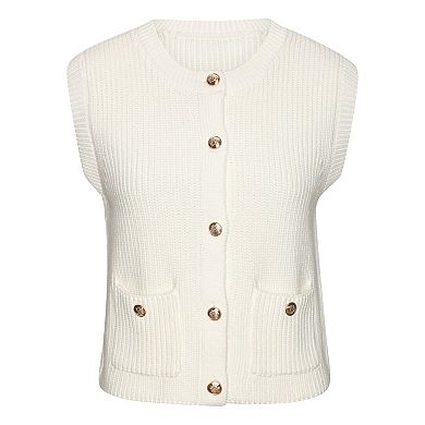 Lascana Women's Button Down Sweater Vest
