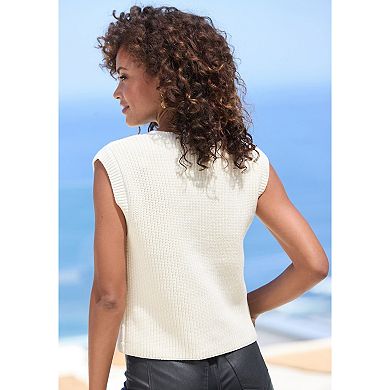 Lascana Women's Button Down Sweater Vest