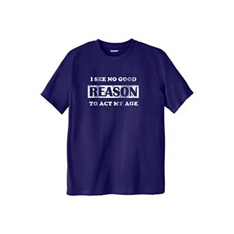 KingSize Men's Big & Tall Slogan Graphic T-Shirt