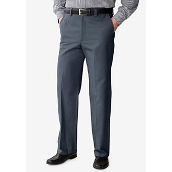 KingSize Men's Big & Tall Relaxed Fit Wrinkle-Free Full Elastic Plain Front Pants
