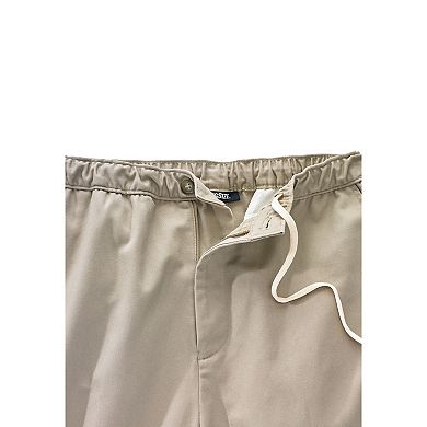 KingSize Men's Big & Tall Relaxed Fit Wrinkle-Free Full Elastic Plain Front Pants